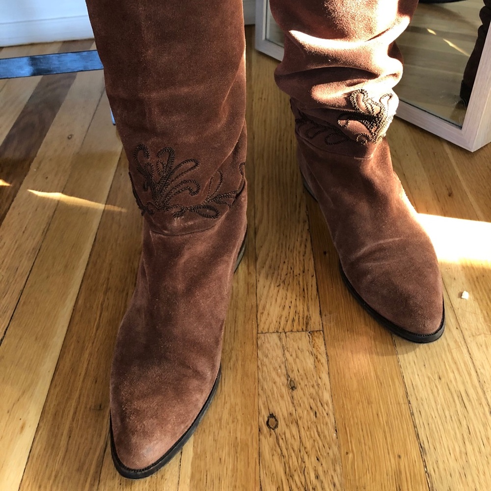 Slouchy Leather Boots